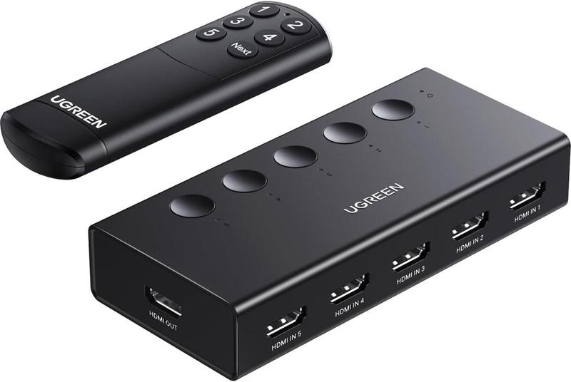 Imagem de Ugreen Switch Interruptor Hdmi 5 In 1 Out 4K 60Hz C/Controle
