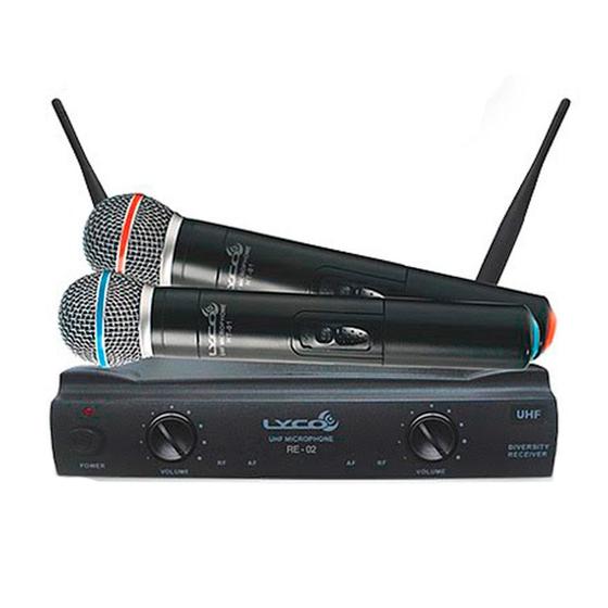 Imagem de UH02MM - Microfone s/ Fio de Mão Duplo UHF UH 02 MM - Lyco - Lyco