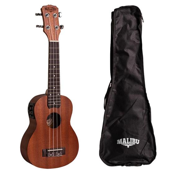 Imagem de Ukulele Elétrico Soprano Malibu 21SE Natural Fosco Com Bag