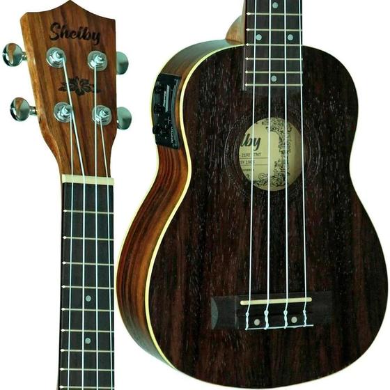 Imagem de Ukulele Eletroacústico Shelby Soprano Su21re Afinador Su21r