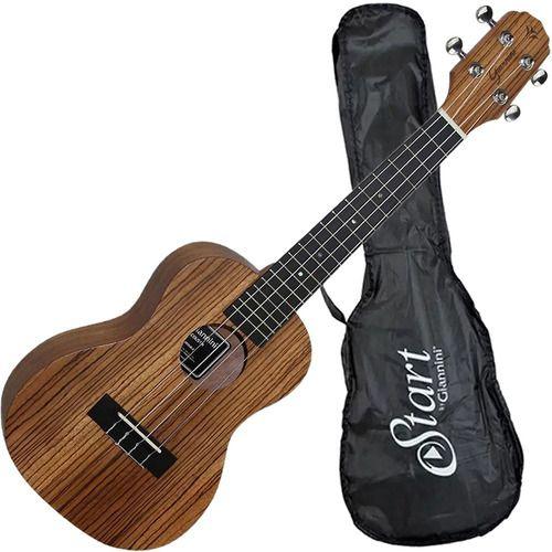 Ukulele Concerto In Mogano Deluxe Con Cordes Aquila E Borsa - Modello GUKC, Elettroacustico