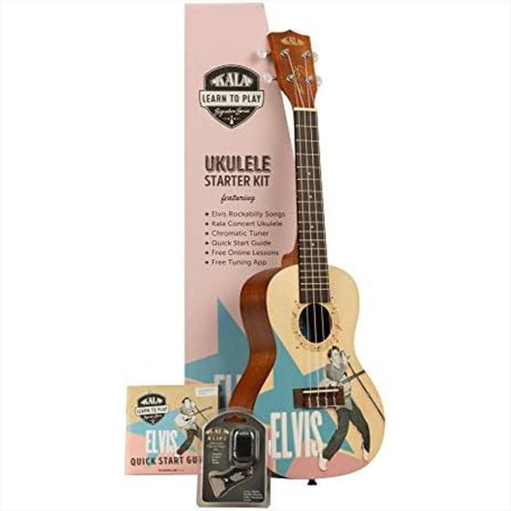 Imagem de Ukulele kala elvis rockabilly to play starter kit concert