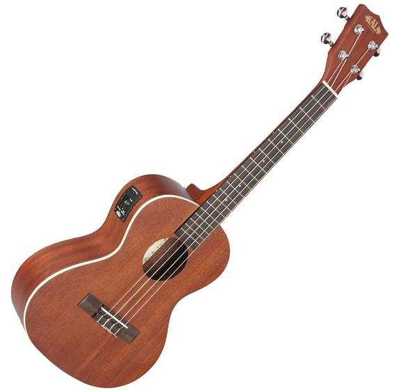 Ukulele kala kate nylon tenor elétrico mogno Ukulele Magazine Luiza