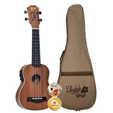 Imagem de Ukulele Seizi Maui Plus Soprano Elétrico Sapele Com Bag