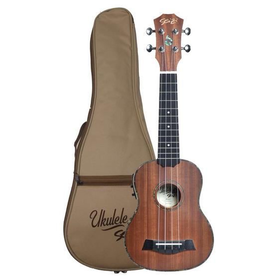 Ukulele Seizi Maui Plus Soprano Elétrico Tobacco Com Bag Ukulele Magazine Luiza