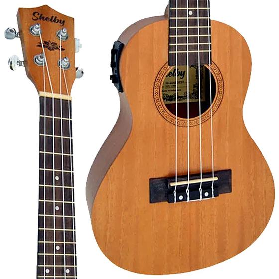 Imagem de Ukulele Shelby SU23ME STNT Concert 23 Mogno Fosco Eletrico