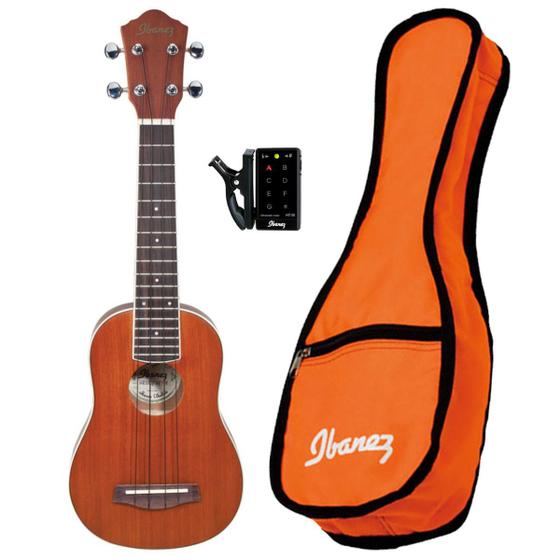 Imagem de Ukulele Soprano Acústico Ibanez IUKS 5/B com Capa e Afinador