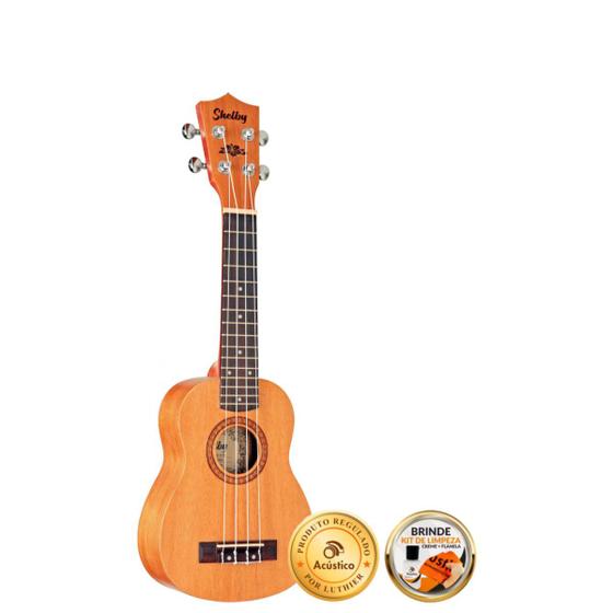 Imagem de Ukulele Soprano Shelby by Eagle Profissional em Mogno Su21m