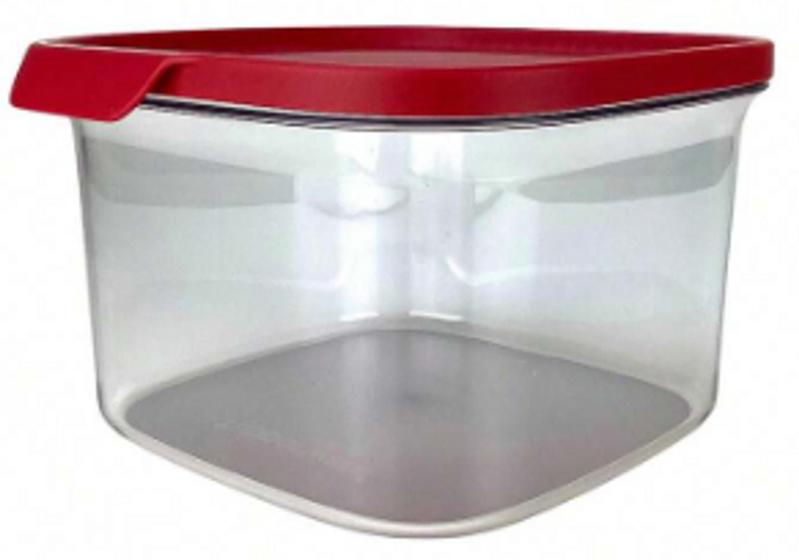 Imagem de Ultra Clear Quadrado 1,7 litros Transparente e Vermelho Tupperware