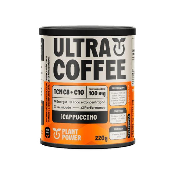 Imagem de Ultra Coffee  Blend de Ingredientes Naturais  Sabor Cappuccino  220g  Plant Power