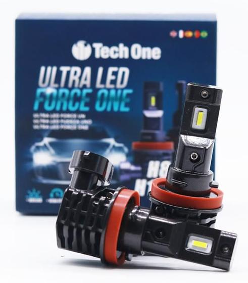 Imagem de Ultra led force one 12v 6000k h8 h9 h11 h16 "cachimbo" tech one