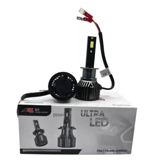 Ultra led headlight h1 csp 10000 lumens 6000 kelvin 70w 12-24 - ASX ...