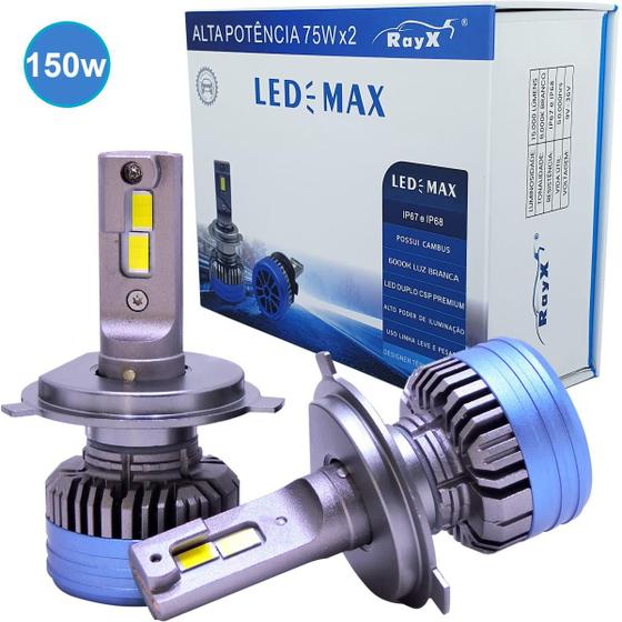 Imagem de Ultra Led Max RayX 15.000 Lumens 150W 6000k H1 12V 24V