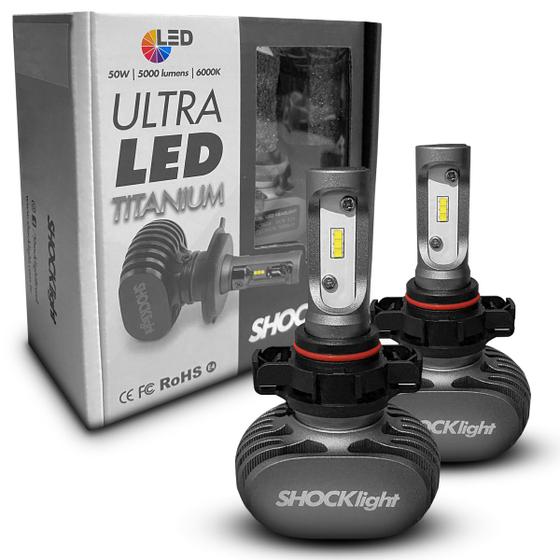 Imagem de Ultra Led Shocklight Titanium 10000 Lúmens 6000k Encaixe H16