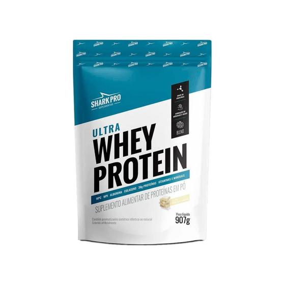 Imagem de Ultra Whey Protein Sabor Chocolate Branco Refil 907G Shark