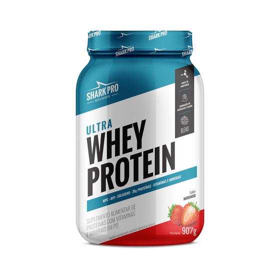 Imagem de Ultra Whey Protein Sabor Morango 907g Shark Pro