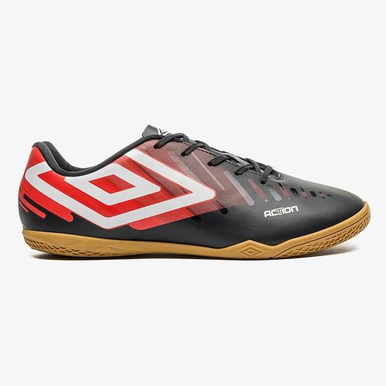 Imagem de Umbro Indoor Action Masculina Preta/Vermelha/Branca