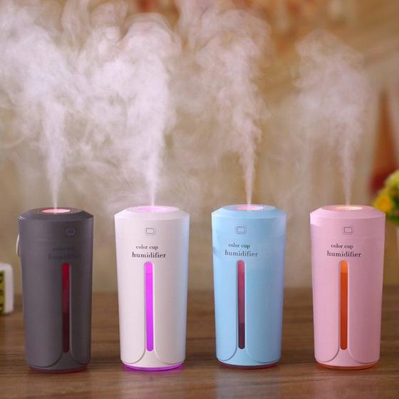 Umidificador Ar Ultrassônico Copo 230ml USB Carro Escritório Portátil Menor preço em Umidificador Ar Ultrassônico Copo 230ml USB Carro Escritório Portátil