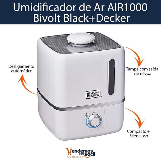 Umidificador de Ar AIR1000 Bivolt Black+Decker Menor preço em Umidificador de Ar AIR1000 Bivolt Black+Decker