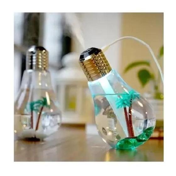Imagem de Umidificador De Ar E Lâmpada Luz Led Usb 400ml Com Luz