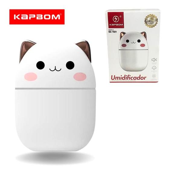 Imagem de Umidificador De Ar Kapbom Gatinho Aromatizador  Aparelho Purificador Difusor Formato USB 