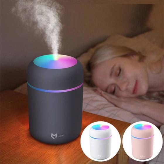 Umidificador de Ar Portátil 300ml Led Rgb Purificador Difusor Ultrassônico Usb é boa?