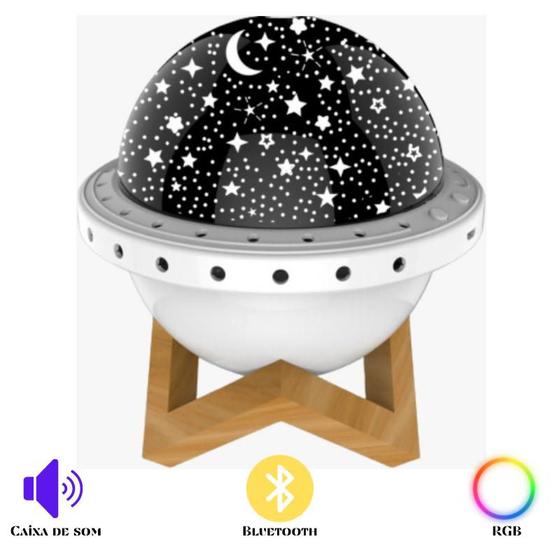 Imagem de Umidificador de Ar Rgb Constelação Bluetooth 260 Ml Com Led