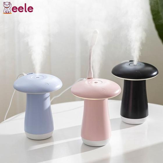 Umidificador e Aromatizador de Ar Cogumelo Led usb 180Ml - Umidificador ...