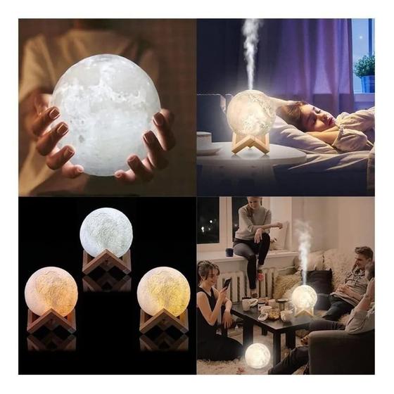 Umidificador luminária lua cheia 3D 880ml Abajur LED Relaxante e Divertido - Envio Imediato Menor preço em Umidificador luminária lua cheia 3D 880ml Abajur LED Relaxante e Divertido - Envio Imediato