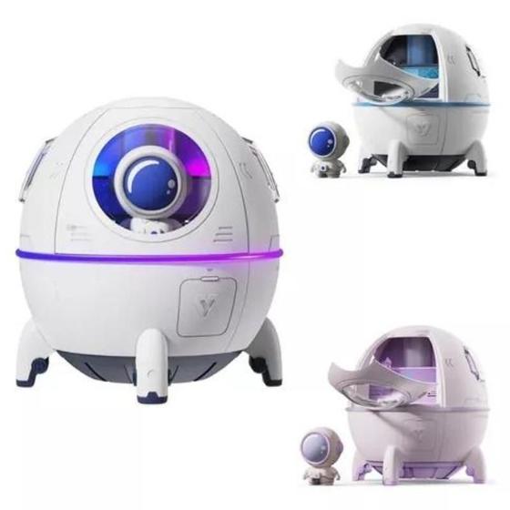 Imagem de Umidificador Nave Astronauta Com Led 7 Cores Bivolt 220Ml