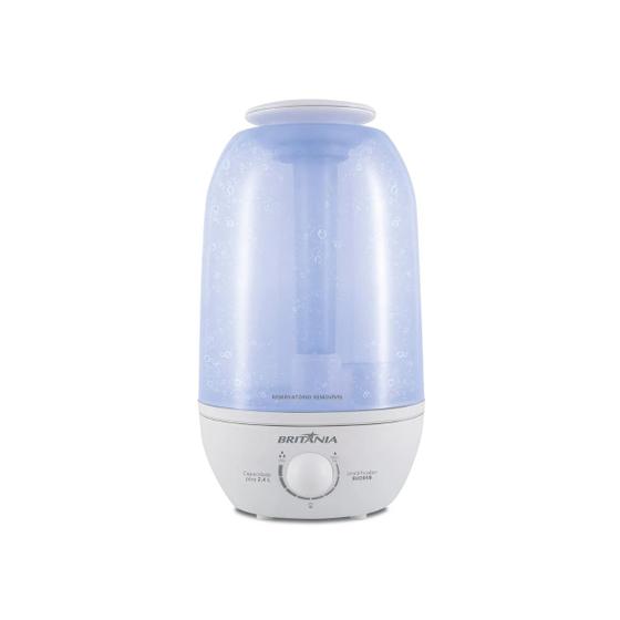 Imagem de Umidificador Ultrassônico De Ar Portátil Britânia Bivolt 2,4 Cor Branco 110V/220V