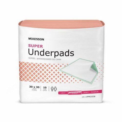 Imagem de Underpad Descartável McKesson - 30x30cm - Pacote com 40 Unidades (10 pacotes com 4)