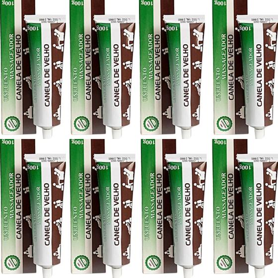 Imagem de Unguento Massageador Pierry Wermon Extrato de Canela Bisnaga 100g Kit 8 Unidades