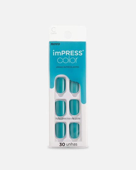 Imagem de Unha Postiça Autocolante Impress Color Curto Beach Waves - Kiss NY