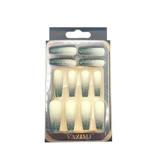 Unha Postiça Bailarina Decorada Realista Pintada Degrade Francesinha - TMC