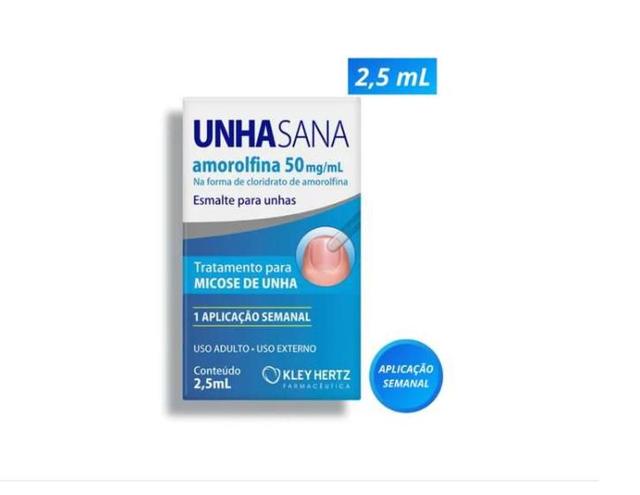 Imagem de Unha Sana Esmalte Antimicótico 50mg/ml Com 2,5ml Amorolfina