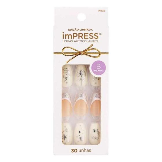 Imagem de Unhas Autocolantes Kiss Impress Celebration Bailarina C/30