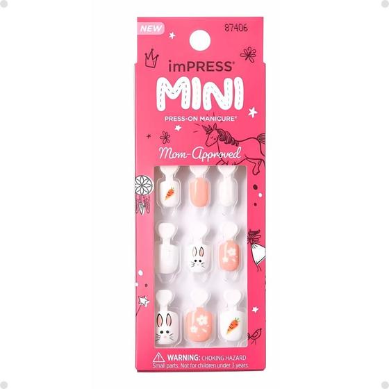 Imagem de Unhas Autocolantes Kiss Impress Mini Mom-approved Imk05x Easter Bunny Com 20un