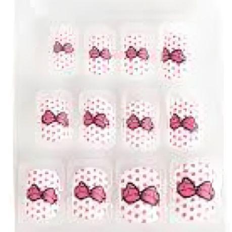 Imagem de Unhas postiça auto adesiva  infantil com 12 unhas e vários modelos discoteen