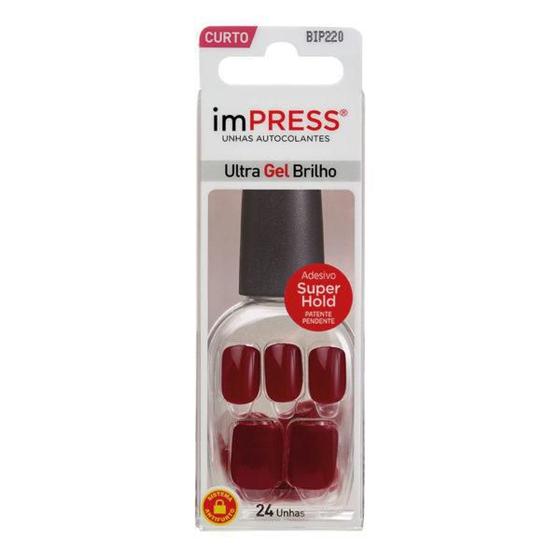 Imagem de Unhas Postiças Impress Matchmaker Kiss Ny Curto 24Un