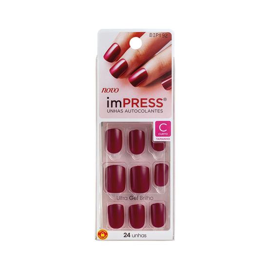 Imagem de Unhas Postiças Kiss NY Impress Color Curto Easy Breezy