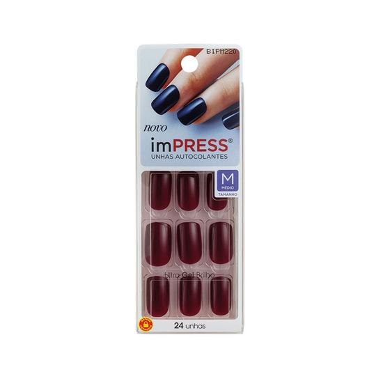 Imagem de Unhas Postiças Kiss NY Impress Color Médio Pretty