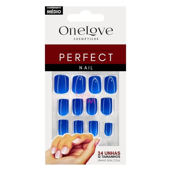 Imagem de Unhas Postiças One Love Perfect Nail Médio 12 Tamanhos 24un