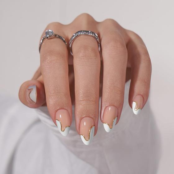 Imagem de Unhas Postiças Press On Bartbox - Formato Ammond - Design de Natal