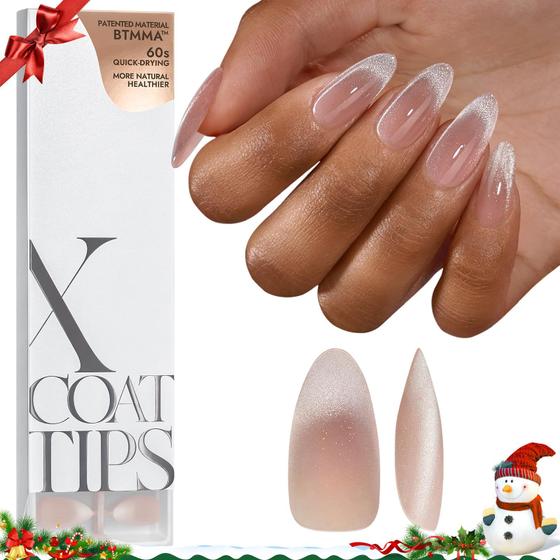 Imagem de Unhas Postiças Press On - Cat Eye Natal - bartboxnails XCOATTIPS