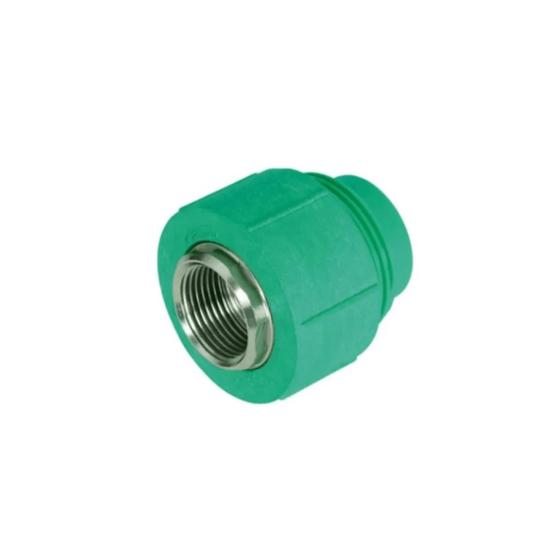 Imagem de União Mista 20 x 1/2" BSP PPR Verde para Água Quente e Fria AMANCO