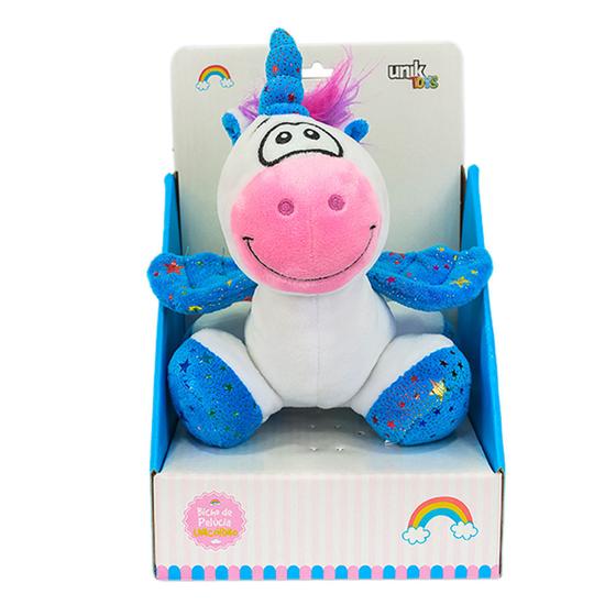 Imagem de Unicornio Bichinho de Pelucia Sentado Macio e Colorido para Bebê - Unik Toys