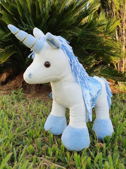 Imagem de Unicórnio De Pelúcia Infantil Menina Menino Decoração 35cm