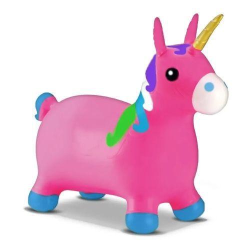 Imagem de Unicórnio Upa Upa Brinquedo Cavalinho Borracha Rosa