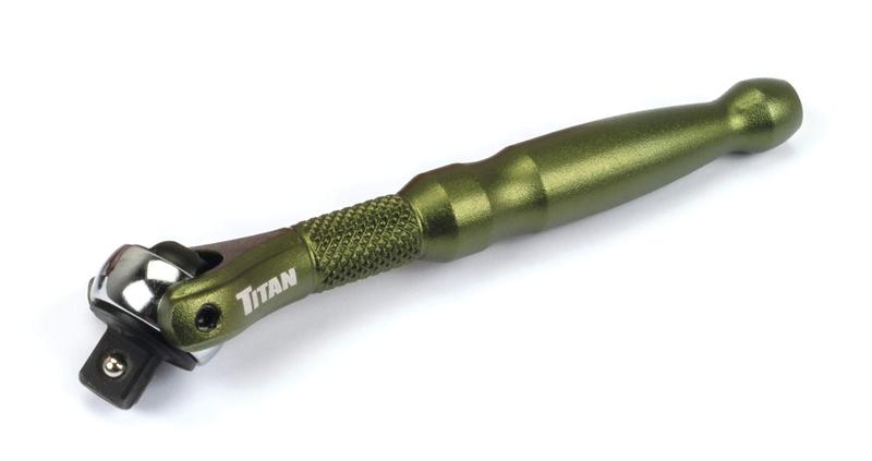 Imagem de Unidade Ratchet Titan Tools 11324 1/4" x 4" verde de 90 dentes